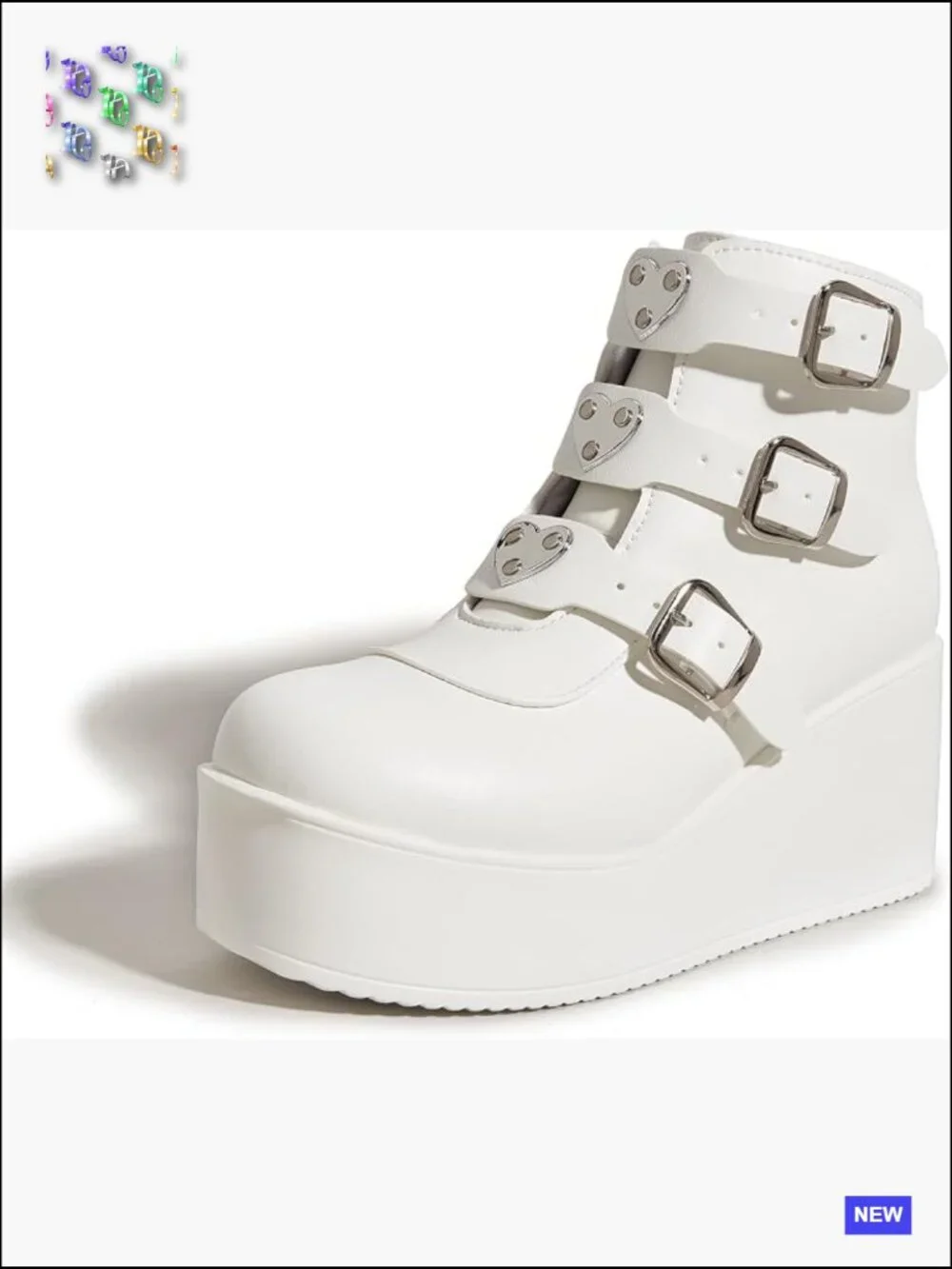 Platform Chunky Ankle Boots - Wedge High Heels Rave Goth Booties Round Toe